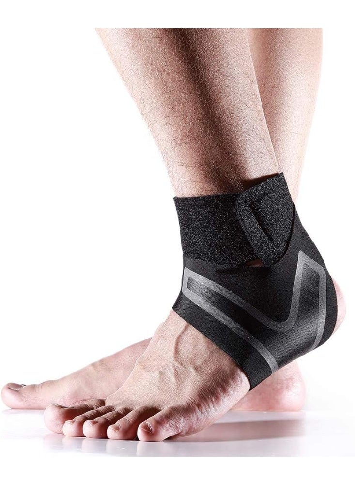 1 Pair Ankle Support Brace, Breathable Neoprene Sleeve, Adjustable Wrap for Men and Women, Elastic Sprain Foot Sleeve for Sports Protect, Plantar Fasciitis, Achilles tendonitis, Recovery（L） - Image 1